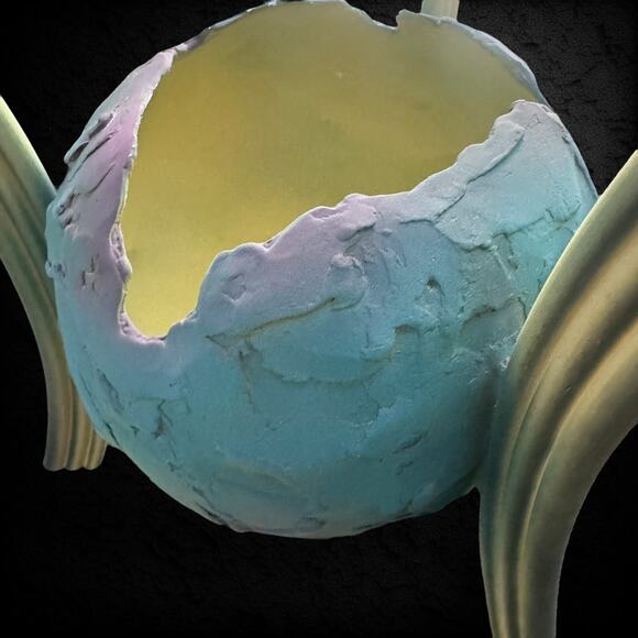 Rare *EARLY* Judi & Ron Lederer Planetary Sculpture Vtg Pottery Art Decor MCM - Picture 3 of 16